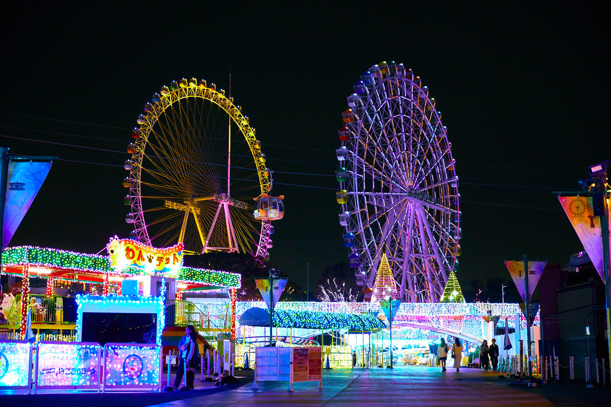 よみうりランド開園60周年を祝し、期間限定で新旧観覧車が日本で唯一の