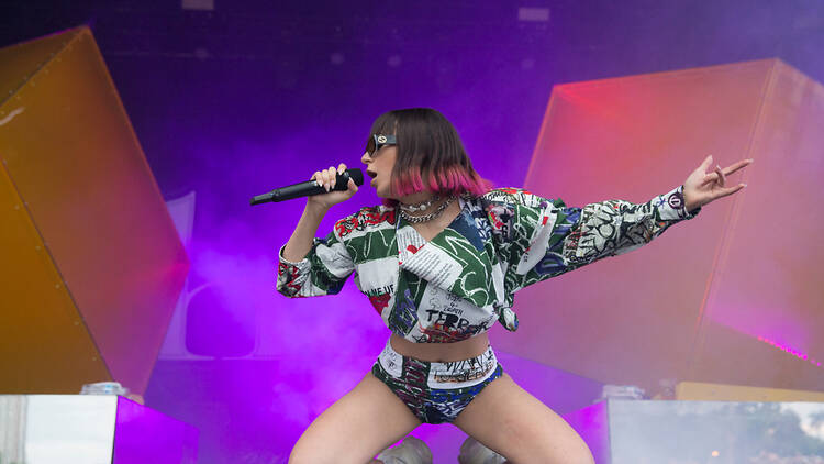 Charli XCX on stage