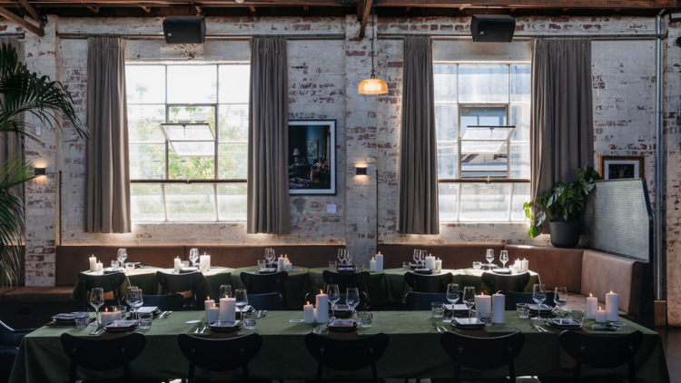 Sunday Service lunch table setting.