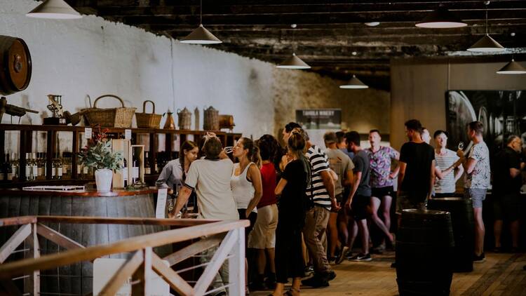 Cellar door at Tahbilk Winery.