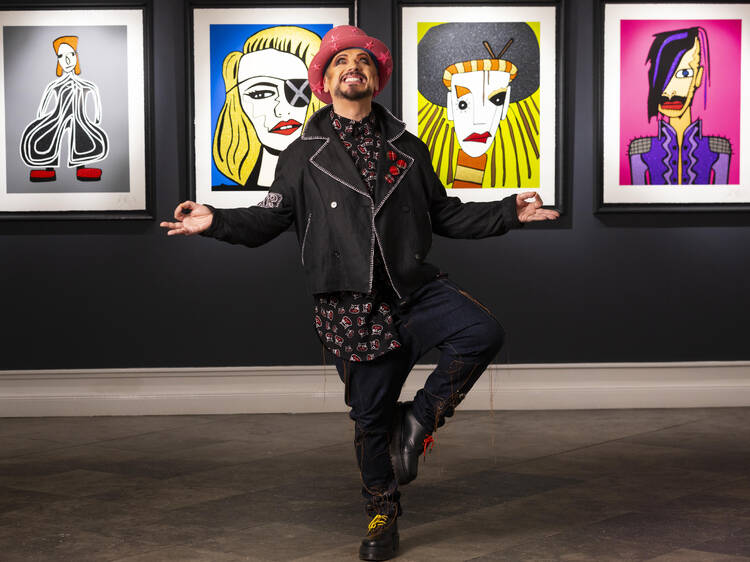 Boy George has done portraits of his musical heroes: Bowie, Madonna, Prince... himself