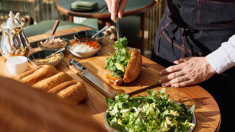 The banh mi trolley at Delta Ru