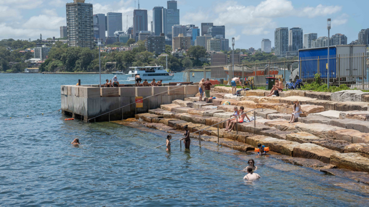 swimming at Barangaroo