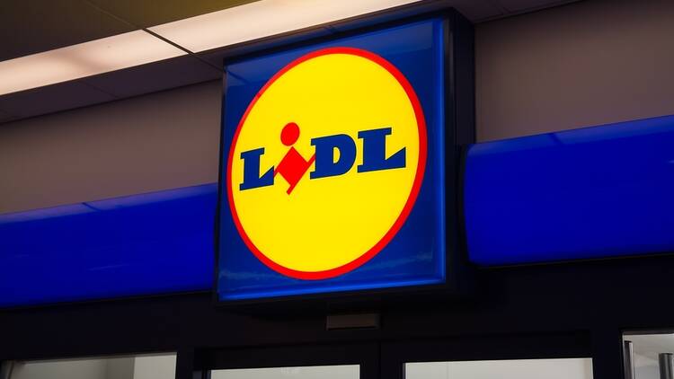 Lidl supermarket with logo