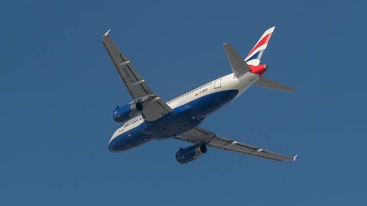 British Airways plane from underneath