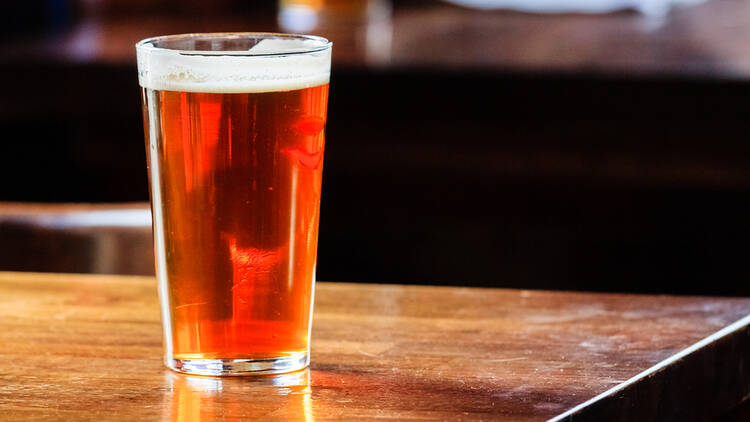 Pint of ale in a pub