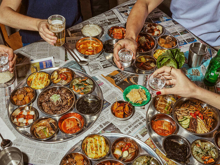 A range of bibimbap dishes at Kisa