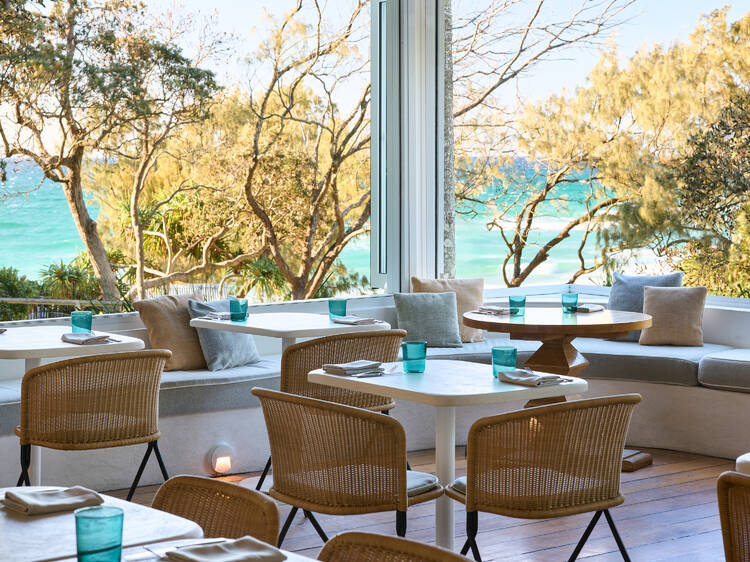 Dining room overlooking water