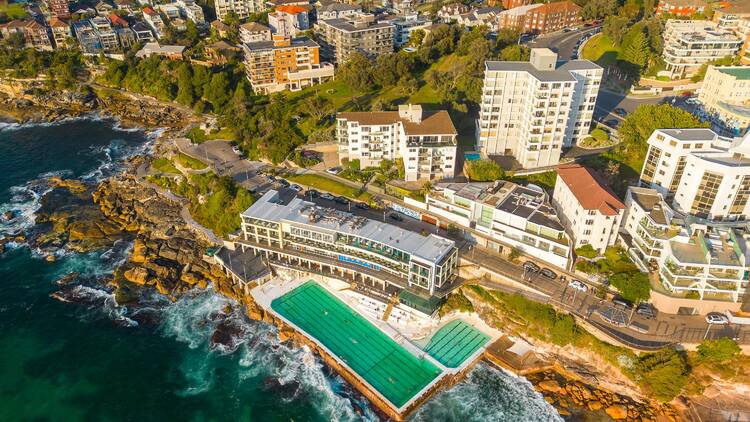 Aerial view of Bondi Icebergs