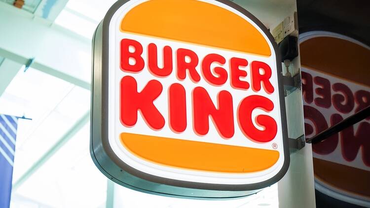 Burger King logo in central London