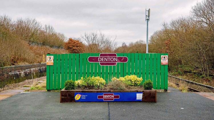 Denton train station near Manchester