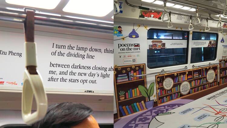 Look out for more than 100 Sing Lit poems on SMRT’s train panels