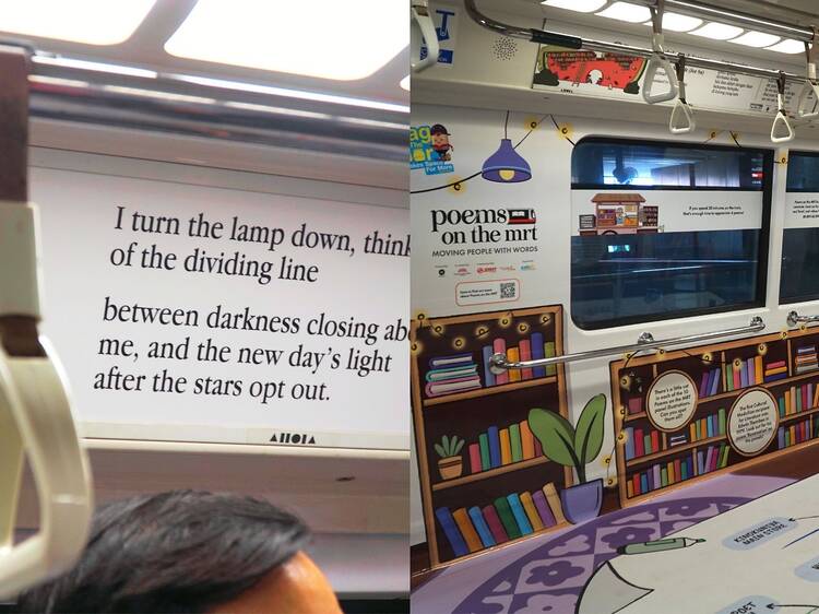 Look out for more than 100 Sing Lit poems on SMRT’s train panels