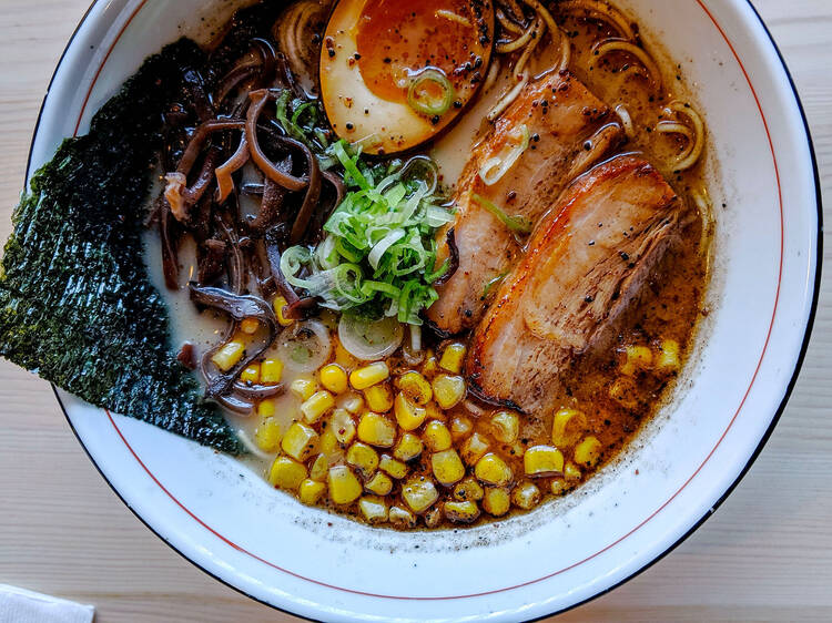 Burnt garlic ramen at Iki Ramen