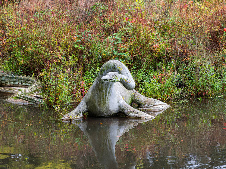 Admire the Victorian beasts at Crystal Palace Park