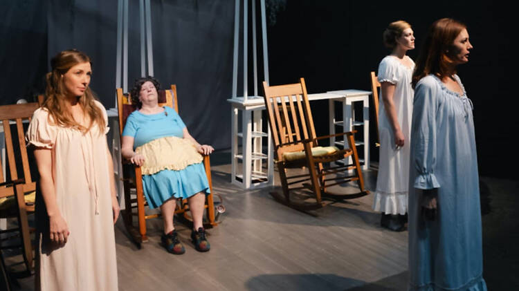 Lilly Tobin, Virginia Wall Gruenert, Christina Perry and Marguerite Stimpson in Tin Church