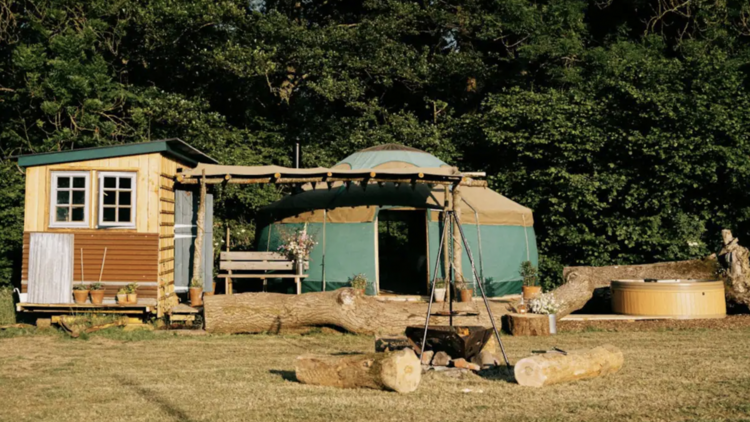 The secluded meadow yurt in Pensford