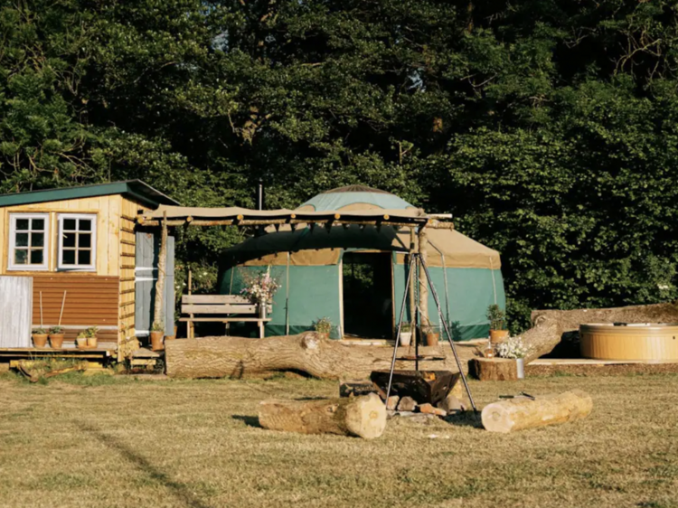 The secluded meadow yurt in Pensford