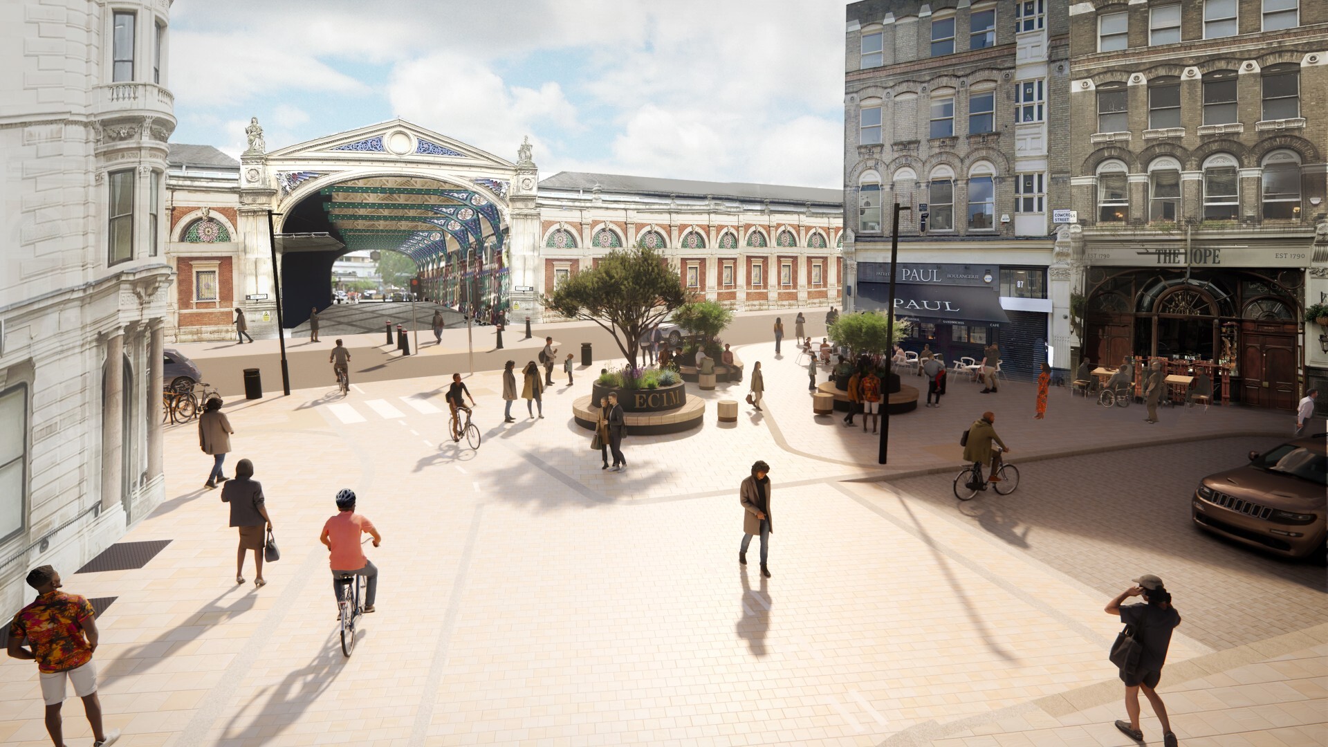 This historic street near Smithfield Market is getting a leafy, pedestrian friendly makeover