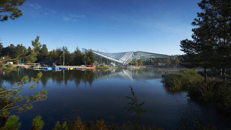 Center Parcs lake with resort