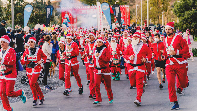 The Santa Run en el Parque la Mexicana el 15 de diciembre