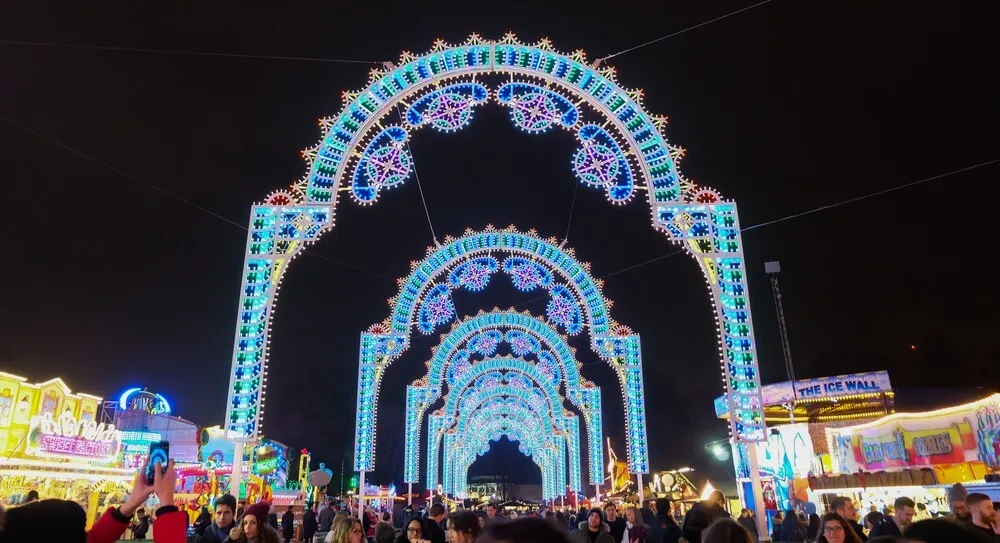 Winter Wonderland lights in London