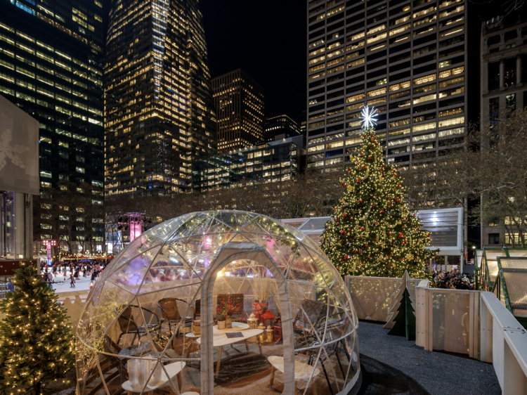 The cozy igloos at Bryant Park are back for the season today