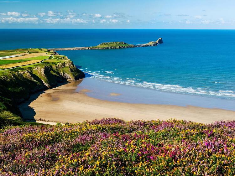 Soak up the rays on Rhossili Bay