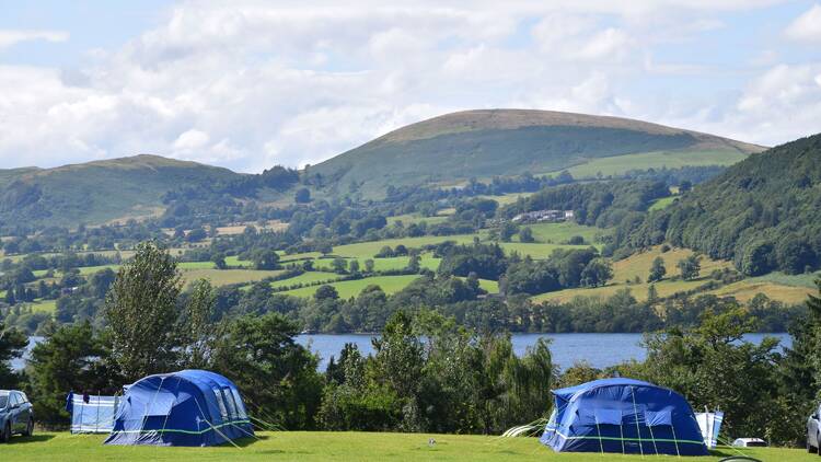 Tents pitched up at Park Foot Holiday Park 