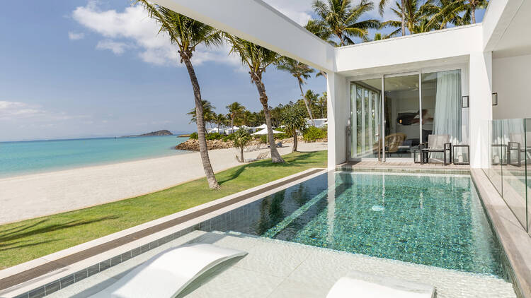 Private pool on beach