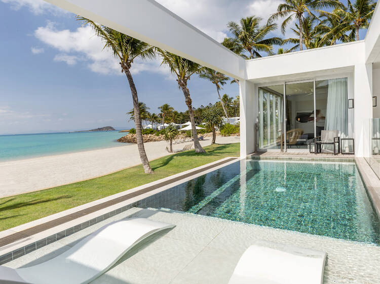 Private pool on beach