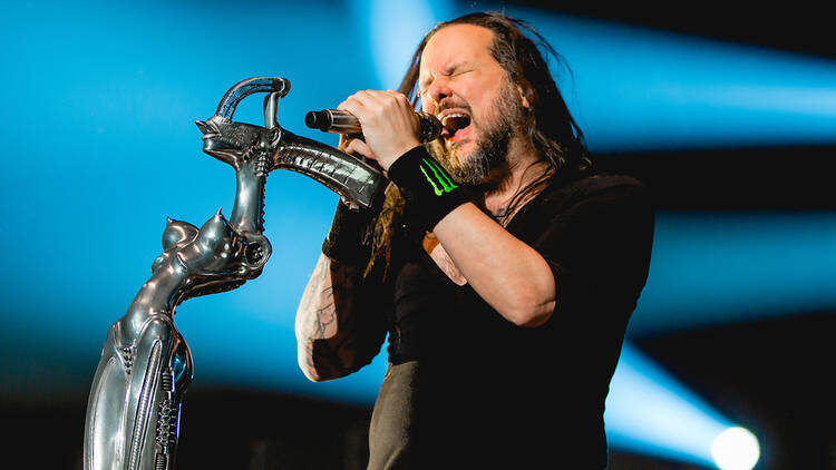 Korn performing live in Michigan, USA