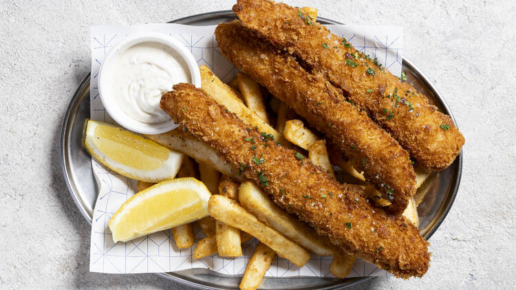 Fish and chips at Sebastian Beach Grill and Bar.