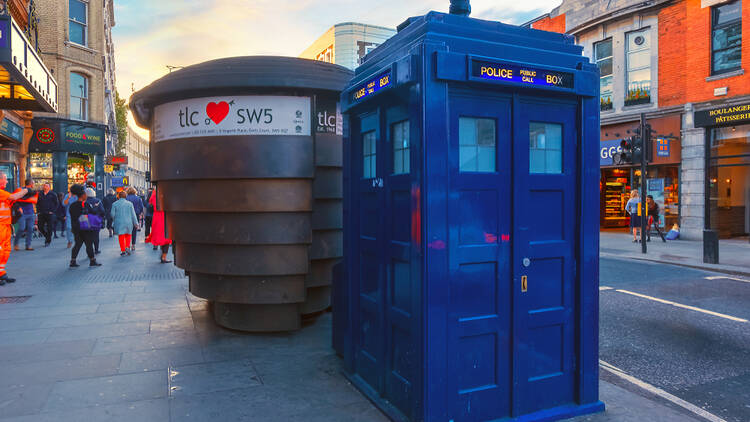 Tardis police box at Earl’s Court in London