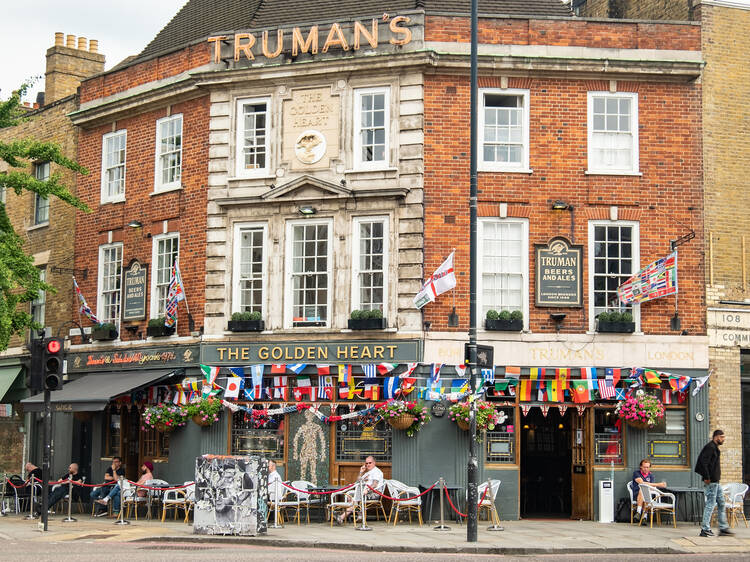 Join the arty crowd for a pint at The Golden Heart