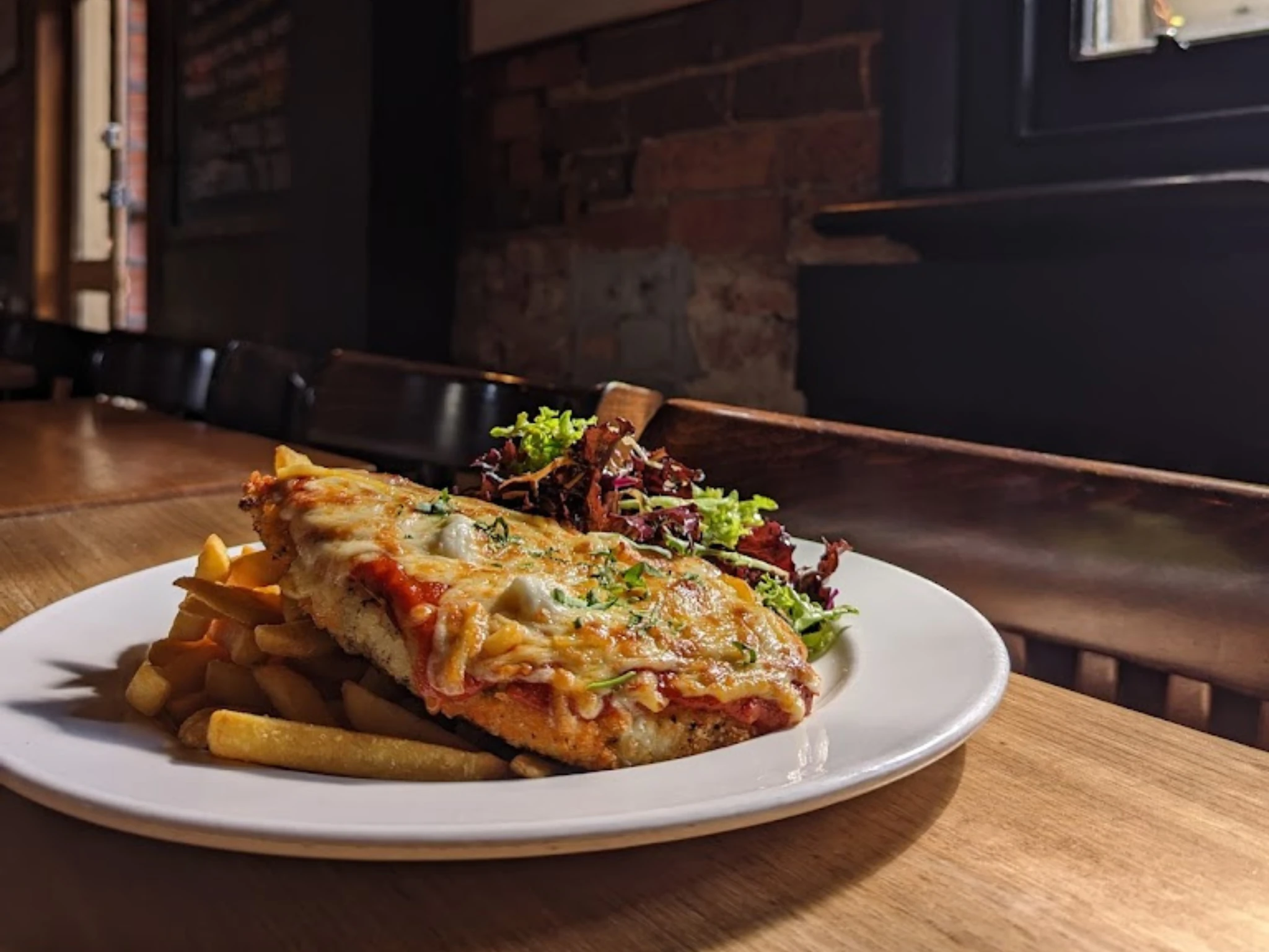 Chicken parma.