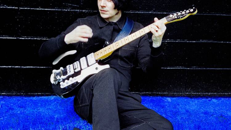 Jack White on his guitar 