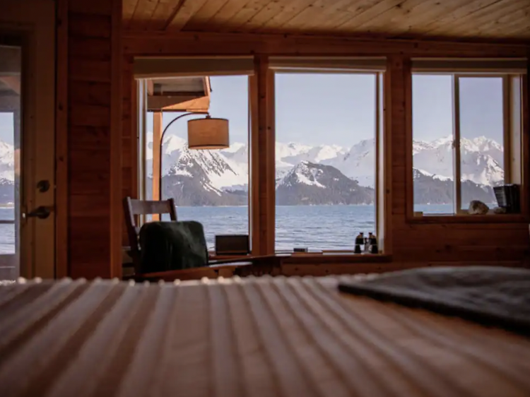 The rustic seaside cabin in Seward, Alaska