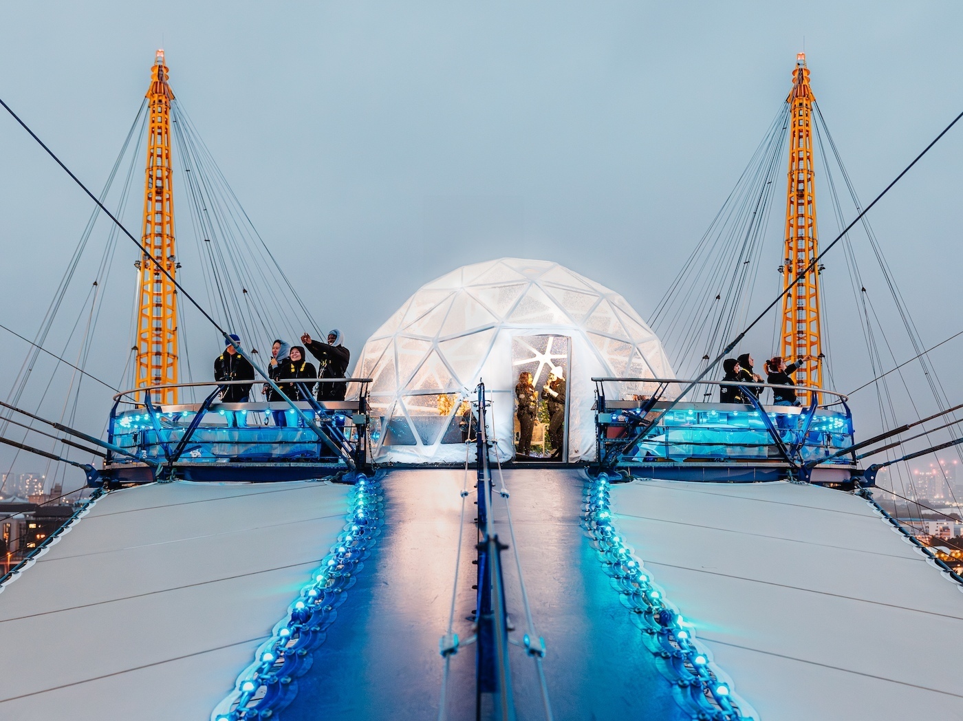 Up At The O2 s Snow Globe Climbs The O2 Things To Do In London up-at-the-o2-s-snow-globe-climbs-the-o2-things-to-do-in-london