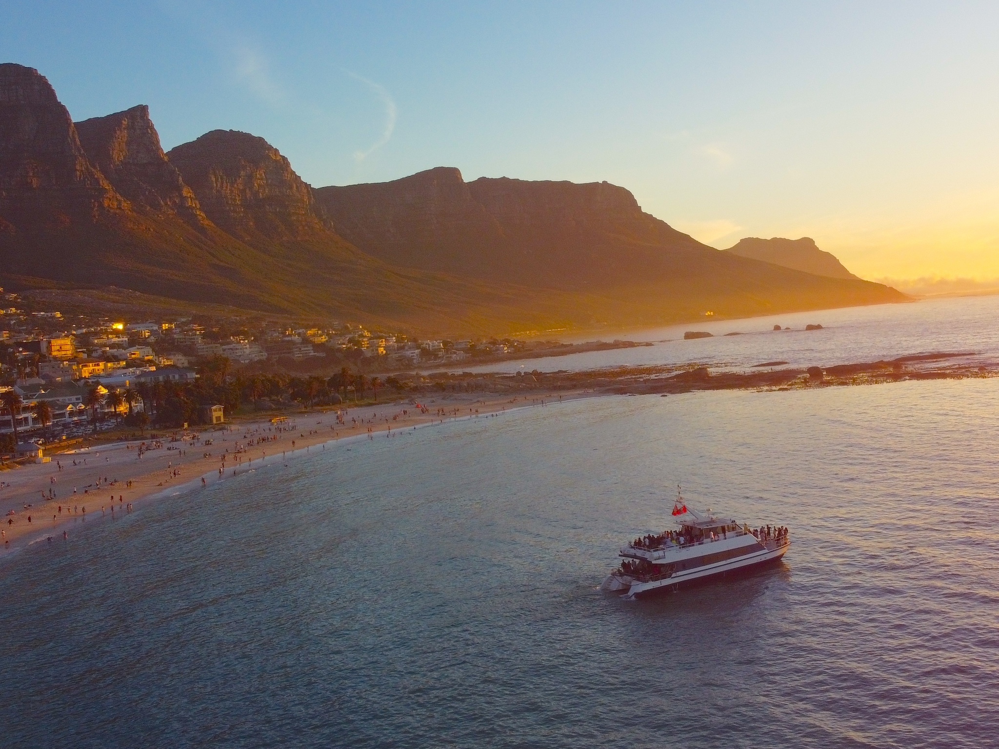 Sunset cruise off Cape Town