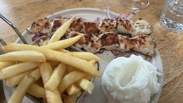 Chicken and chips at Teta’s Authentic Lebanese