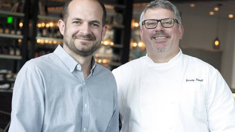 Shore Gregory (L) and chef Jeremy Sewall of Row 34