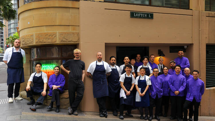 The team out the front of Neptune’s Grotto