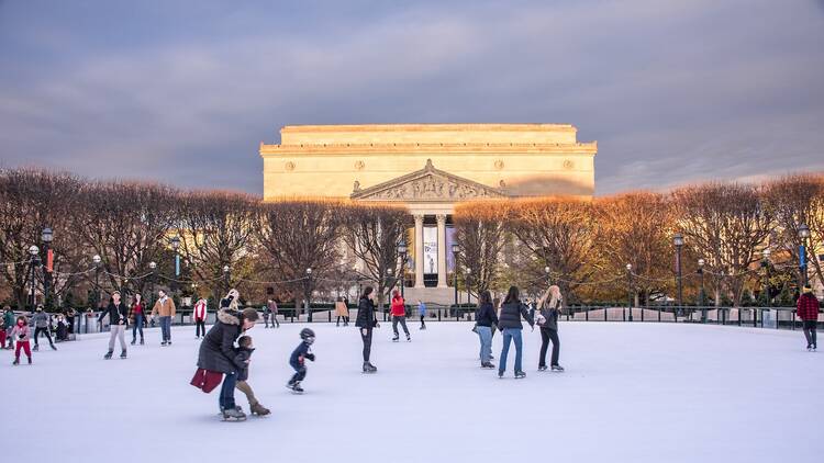 The Sculpture Garden Ice Rink at the National Gallery of Art in Washington, D.C.