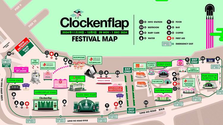 How should I get around the Clockenflap grounds?