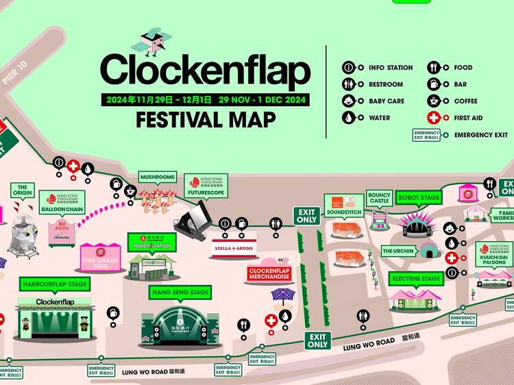 How should I get around the Clockenflap grounds?