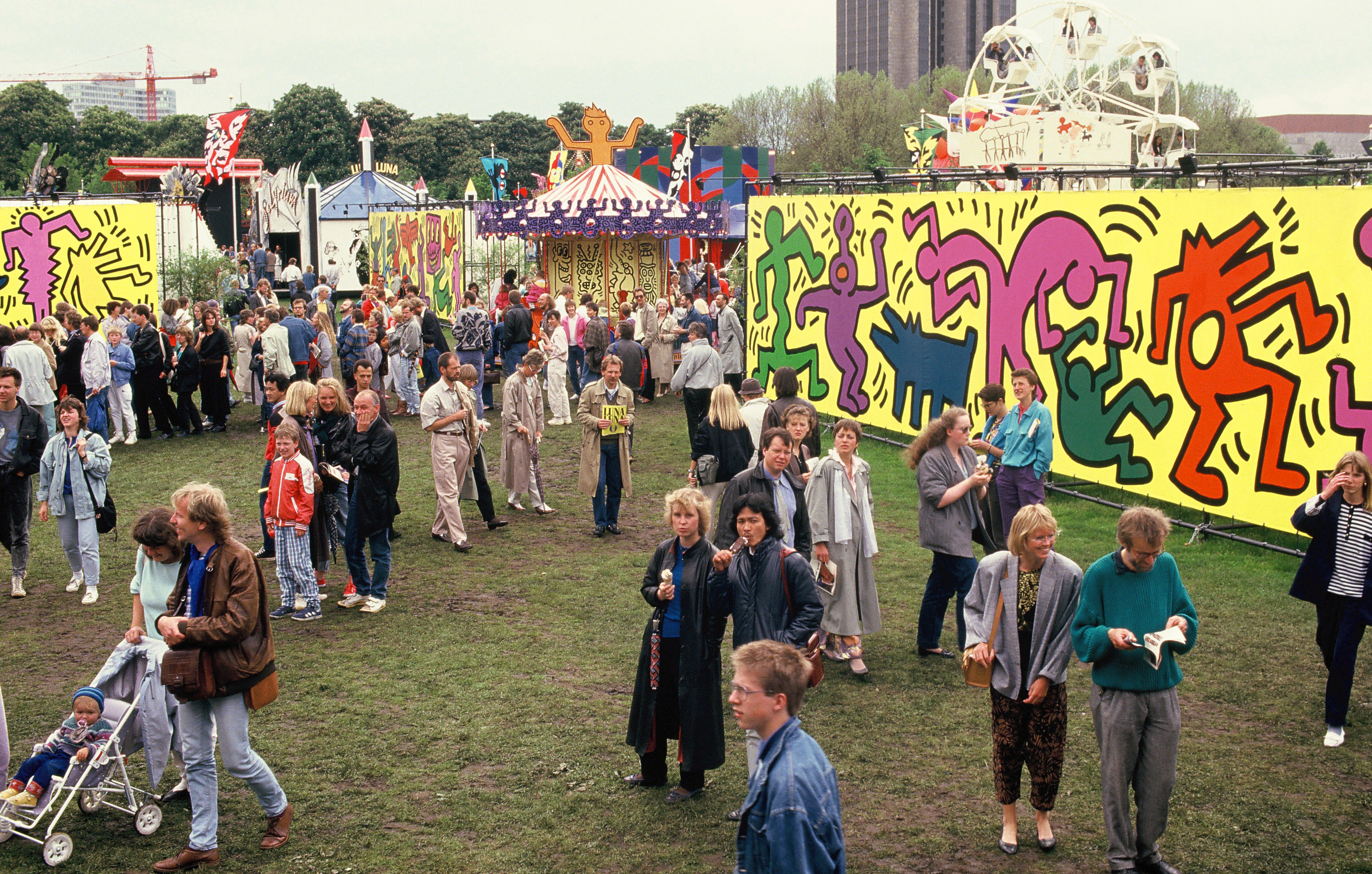  Fairground view of Luna Luna. Hamburg, Germany, 1987.