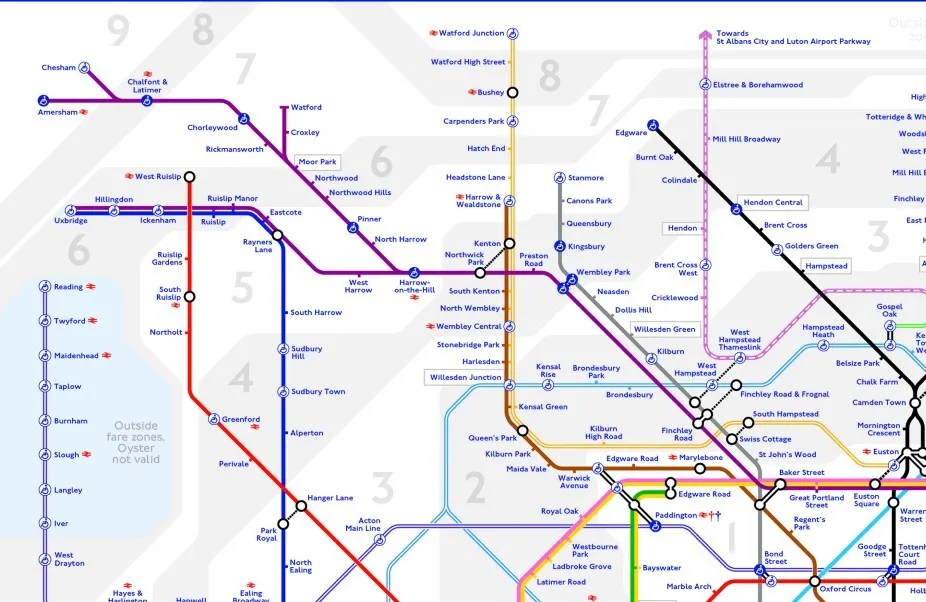 New Overground lines on TfL transport map