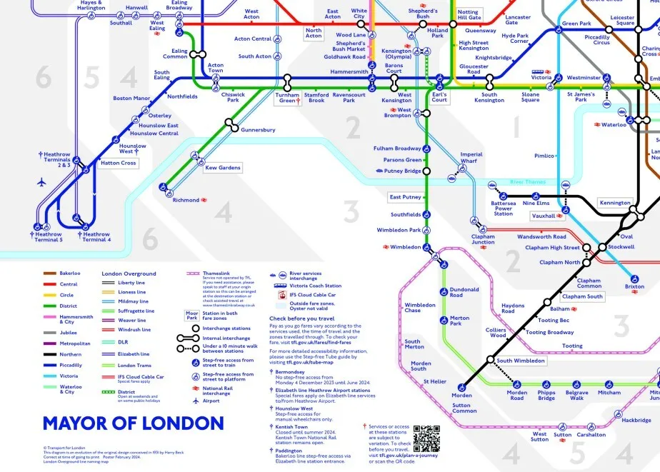 New Overground lines on TfL transport map