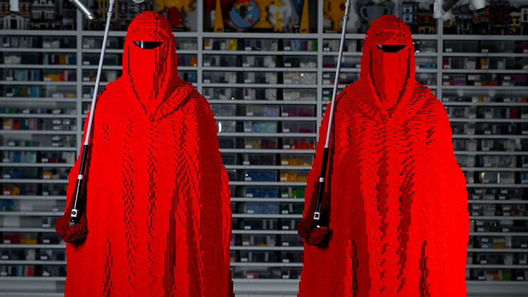 Two Star Wars Royal Guards in red robes.